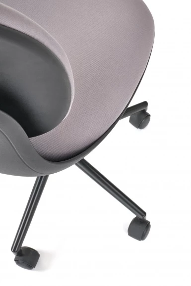 Design Plus Studio Kuchni & Salon Meblowy | ORION fotel młodzieżowy, czarny - popielaty (1p1szt) | 5905248135796