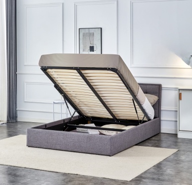 Design Plus Studio Kuchni & Salon Meblowy | PADVA 140cm łóżko z pojemnikiem popielaty (2p1szt) | 5905248136168