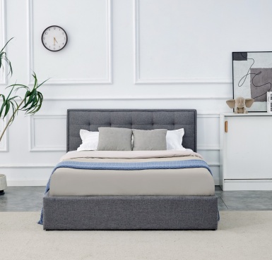 Design Plus Studio Kuchni & Salon Meblowy | PADVA 140cm łóżko z pojemnikiem popielaty (2p1szt) | 5905248136168