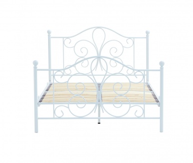 Design Plus Studio Kuchni & Salon Meblowy | PANAMA 140 cm łóżko metalowe biały (2p1szt) | 5905248136175
