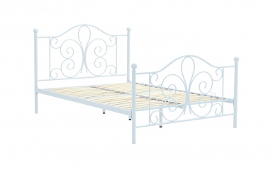 Design Plus Studio Kuchni & Salon Meblowy | PANAMA 140 cm łóżko metalowe biały (2p1szt) | 5905248136175