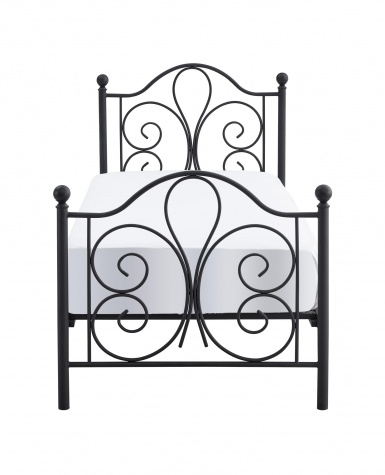 Design Plus Studio Kuchni & Salon Meblowy | PANAMA 90 cm łóżko metalowe czarny (2p1szt) | 2010001189145