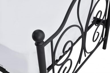 Design Plus Studio Kuchni & Salon Meblowy | PANAMA 90 cm łóżko metalowe czarny (2p1szt) | 2010001189145