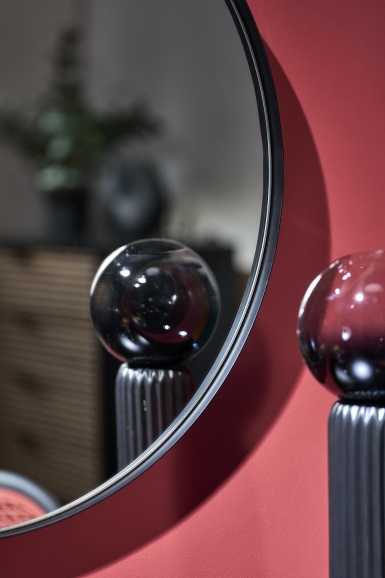 Design Plus Studio Kuchni & Salon Meblowy | PATINA lustro ścienne, czarny (1p1szt) | 5905248133792