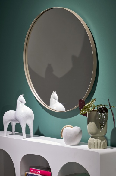 Design Plus Studio Kuchni & Salon Meblowy | PATINA lustro ścienne, złoty szampański (1p1szt) | 5905248133808