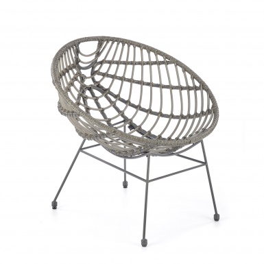 Design Plus Studio Kuchni & Salon Meblowy | PINO fotel ogrodowy, ciemny popiel / jasny popiel (2p4szt) | 2010001196617