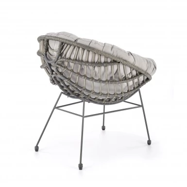 Design Plus Studio Kuchni & Salon Meblowy | PINO fotel ogrodowy, ciemny popiel / jasny popiel (2p4szt) | 2010001196617