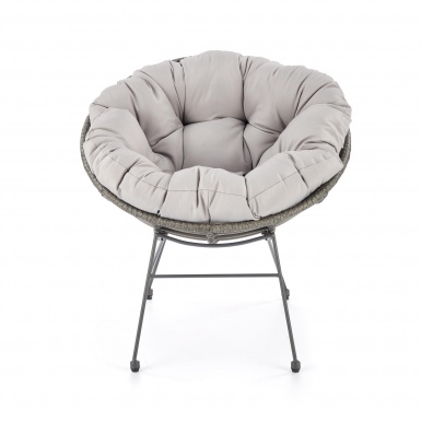 Design Plus Studio Kuchni & Salon Meblowy | PINO fotel ogrodowy, ciemny popiel / jasny popiel (2p4szt) | 2010001196617