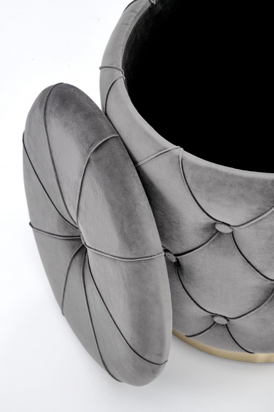 Design Plus Studio Kuchni & Salon Meblowy | POLLY zestaw 2 puf, popiel (1p1kpl) | 2010001176091