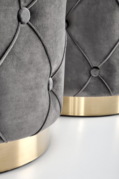 Design Plus Studio Kuchni & Salon Meblowy | POLLY zestaw 2 puf, popiel (1p1kpl) | 2010001176091