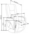 Design Plus Studio Kuchni & Salon Meblowy | PULSAR recliner z funkcją masażu czarny | 2010001149118