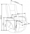 Design Plus Studio Kuchni & Salon Meblowy | PULSAR recliner z funkcją masażu popielaty | 2010001158103