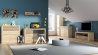 Design Plus Studio Kuchni & Salon Meblowy | CASTEL 02/S sonoma jasna/MDF sonoma trufel - regał | 