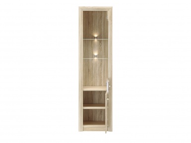 Design Plus Studio Kuchni & Salon Meblowy | CASTEL 04/S sonoma jasna/MDF sonoma trufel - regał | 