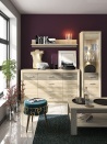 Design Plus Studio Kuchni & Salon Meblowy | CASTEL 04/S sonoma jasna/MDF sonoma trufel - regał | 