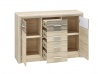 Design Plus Studio Kuchni & Salon Meblowy | CASTEL 09 sonoma jasna/MDF sonoma trufel - komoda | 