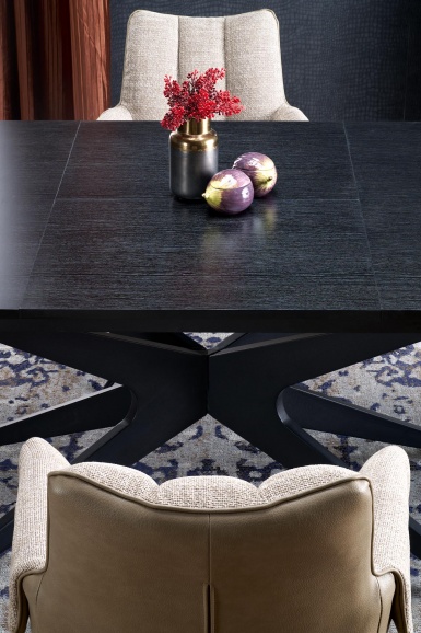 Design Plus Studio Kuchni & Salon Meblowy | SANDRO stół rozkładany, czarny (2p1szt) | 5905248135598