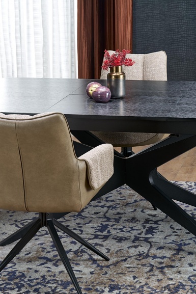 Design Plus Studio Kuchni & Salon Meblowy | SANDRO stół rozkładany, czarny (2p1szt) | 5905248135598