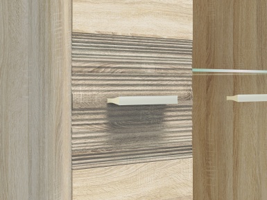 Design Plus Studio Kuchni & Salon Meblowy | CASTEL 06/S sonoma jasna/MDF sonoma trufel - komoda | 