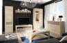 Design Plus Studio Kuchni & Salon Meblowy | CASTEL 06/S sonoma jasna/MDF sonoma trufel - komoda | 