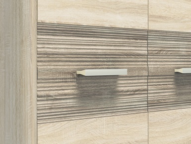 Design Plus Studio Kuchni & Salon Meblowy | CASTEL 05 sonoma jasna/MDF sonoma trufel - komoda | 