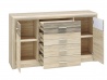 Design Plus Studio Kuchni & Salon Meblowy | CASTEL 08 sonoma jasna/MDF sonoma trufel - komoda | 