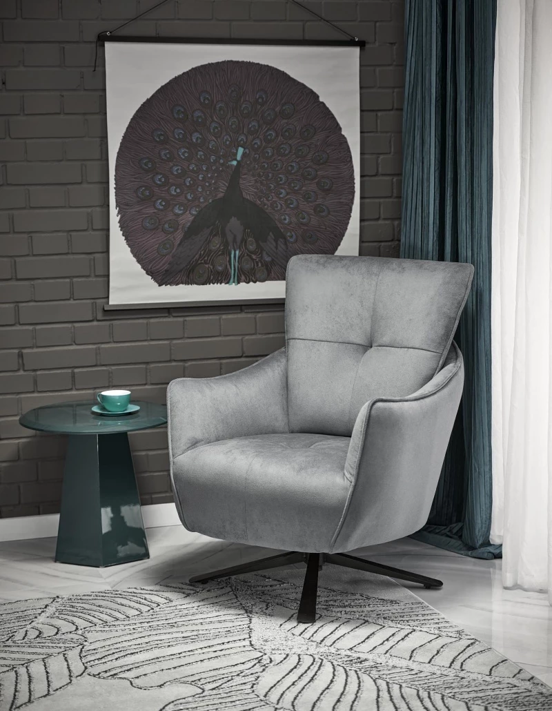 Design Plus Studio Kuchni & Salon Meblowy | SCAMPI fotel wypoczynkowy, popielaty (1p1szt) | 5905248135550