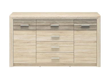 Design Plus Studio Kuchni & Salon Meblowy | CASTEL 08 sonoma jasna/MDF sonoma trufel - komoda | 