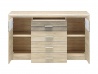 Design Plus Studio Kuchni & Salon Meblowy | CASTEL 08 sonoma jasna/MDF sonoma trufel - komoda | 