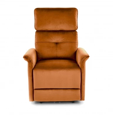 Design Plus Studio Kuchni & Salon Meblowy | SEMIR fotel z funkcja elektrycznego rozkładania / gniazdo USB, cynamonowy (2p1szt) | 2010001201816