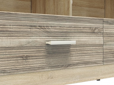 Design Plus Studio Kuchni & Salon Meblowy | CASTEL 13 sonoma jasna/MDF sonoma trufel - szfka RTV | 