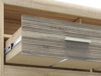 Design Plus Studio Kuchni & Salon Meblowy | CASTEL 13 sonoma jasna/MDF sonoma trufel - szfka RTV | 