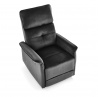 Design Plus Studio Kuchni & Salon Meblowy | SEMIR fotel z funkcja elektrycznego rozkładania / gniazdo USB, czarny (2p1szt) | 2010001201809