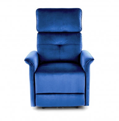 Design Plus Studio Kuchni & Salon Meblowy | SEMIR fotel z funkcja elektrycznego rozkładania / gniazdo USB, granatowy (2p1szt) | 2010001201823