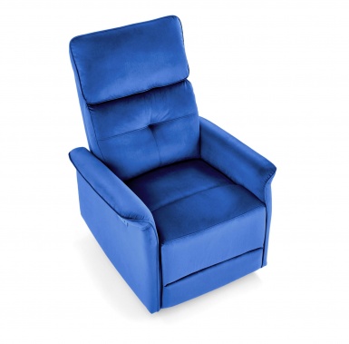 Design Plus Studio Kuchni & Salon Meblowy | SEMIR fotel z funkcja elektrycznego rozkładania / gniazdo USB, granatowy (2p1szt) | 2010001201823