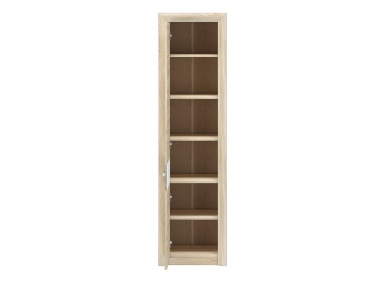 Design Plus Studio Kuchni & Salon Meblowy | Castel 03 lewy sonoma jasna/MDF sonoma trufel - regał | 