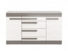 Design Plus Studio Kuchni & Salon Meblowy | BLANCO 06 sosna śnieżna/MDF new grey - komoda | 