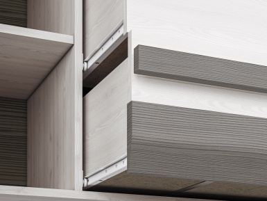 Design Plus Studio Kuchni & Salon Meblowy | BLANCO 06 sosna śnieżna/MDF new grey - komoda | 