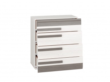 Design Plus Studio Kuchni & Salon Meblowy | BLANCO 08 sosna śnieżna/MDF new grey - komoda | 