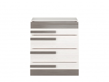 Design Plus Studio Kuchni & Salon Meblowy | BLANCO 08 sosna śnieżna/MDF new grey - komoda | 