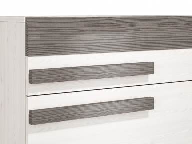 Design Plus Studio Kuchni & Salon Meblowy | BLANCO 08 sosna śnieżna/MDF new grey - komoda | 