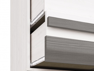 Design Plus Studio Kuchni & Salon Meblowy | BLANCO 08 sosna śnieżna/MDF new grey - komoda | 
