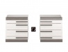 Design Plus Studio Kuchni & Salon Meblowy | BLANCO 08 sosna śnieżna/MDF new grey - komoda | 