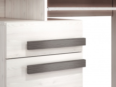 Design Plus Studio Kuchni & Salon Meblowy | BLANCO 11 sosna śnieżna/MDF new grey - biurko | 