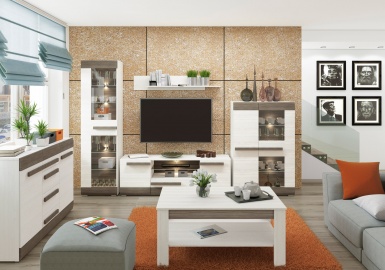 Design Plus Studio Kuchni & Salon Meblowy | BLANCO 11 sosna śnieżna/MDF new grey - biurko | 