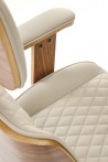 Design Plus Studio Kuchni & Salon Meblowy | TIMBER fotel gabinetowy orzechowy/beżowy | 5905248135444