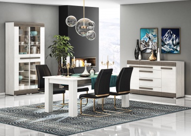 Design Plus Studio Kuchni & Salon Meblowy | BLANCO 11 sosna śnieżna/MDF new grey - biurko | 