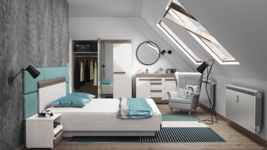Design Plus Studio Kuchni & Salon Meblowy | BLANCO 11 sosna śnieżna/MDF new grey - biurko | 