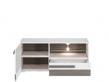 Design Plus Studio Kuchni & Salon Meblowy | BLANCO 10 sosna śnieżna/MDF new grey - szafka RTV | 