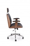Design Plus Studio Kuchni & Salon Meblowy | TIMBER fotel gabinetowy orzechowy/czarny | 5905248135437